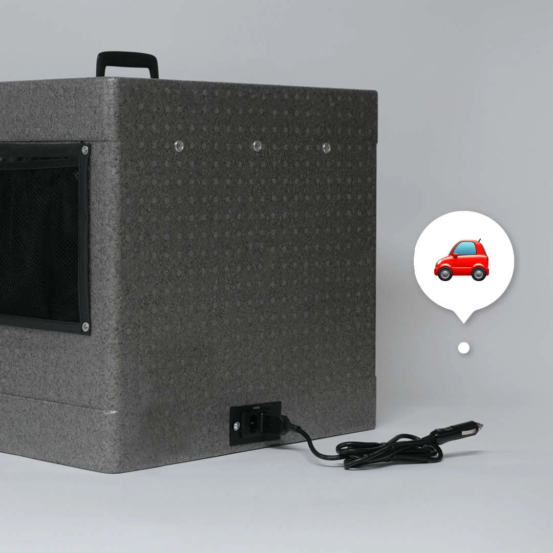 Mobiles Heizsystem mit Kabel für Lieferbox im Auto – ideal zum Warmhalten von Speisen unterwegs